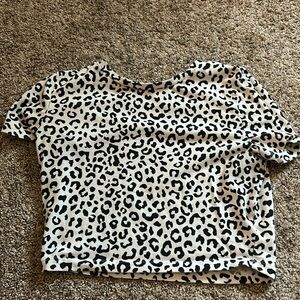 Black and white cheetah print shirt